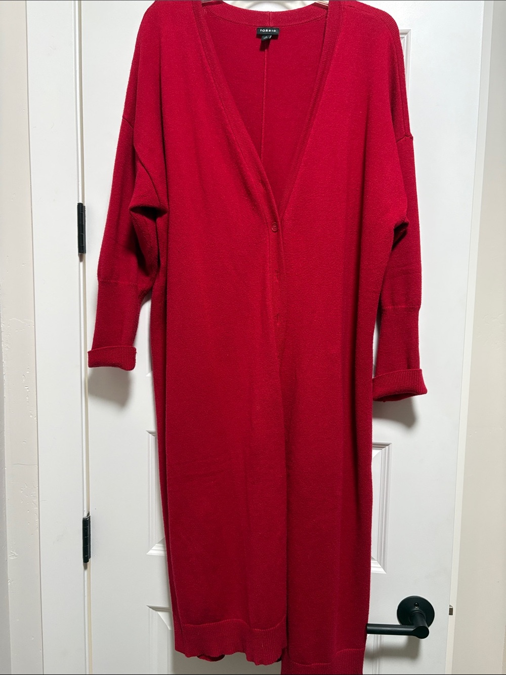 Torrid Red Button Down Knit Cardigan
